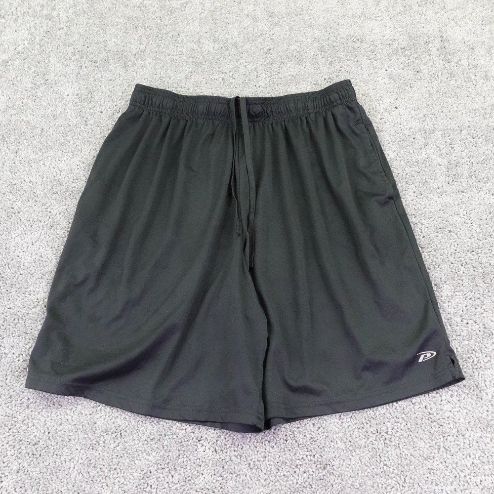 Pro Player Athletic Shorts Mens 2X Black Wicking Gym Workout Running Training